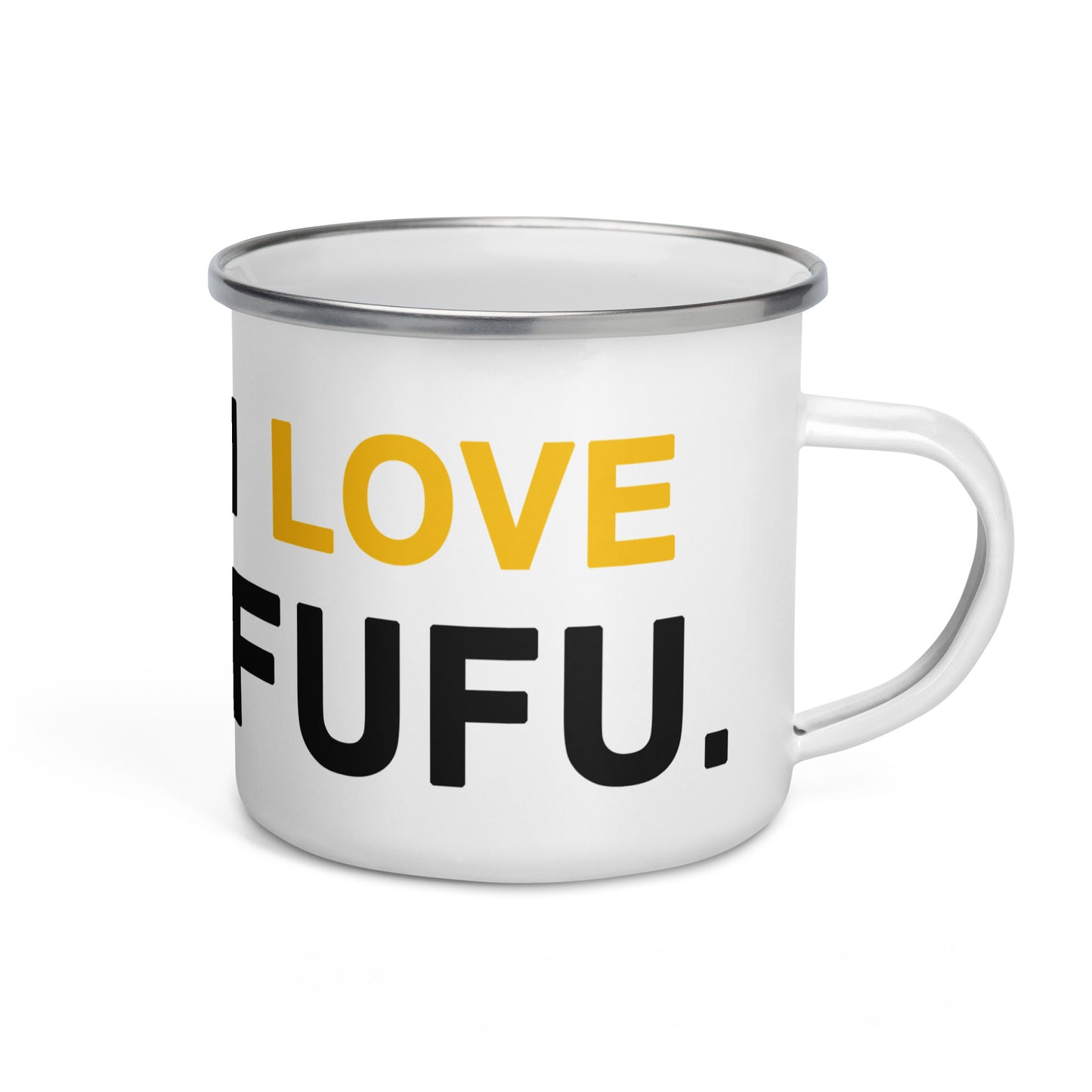 Enamel 'Fufu' Outdoors Mug