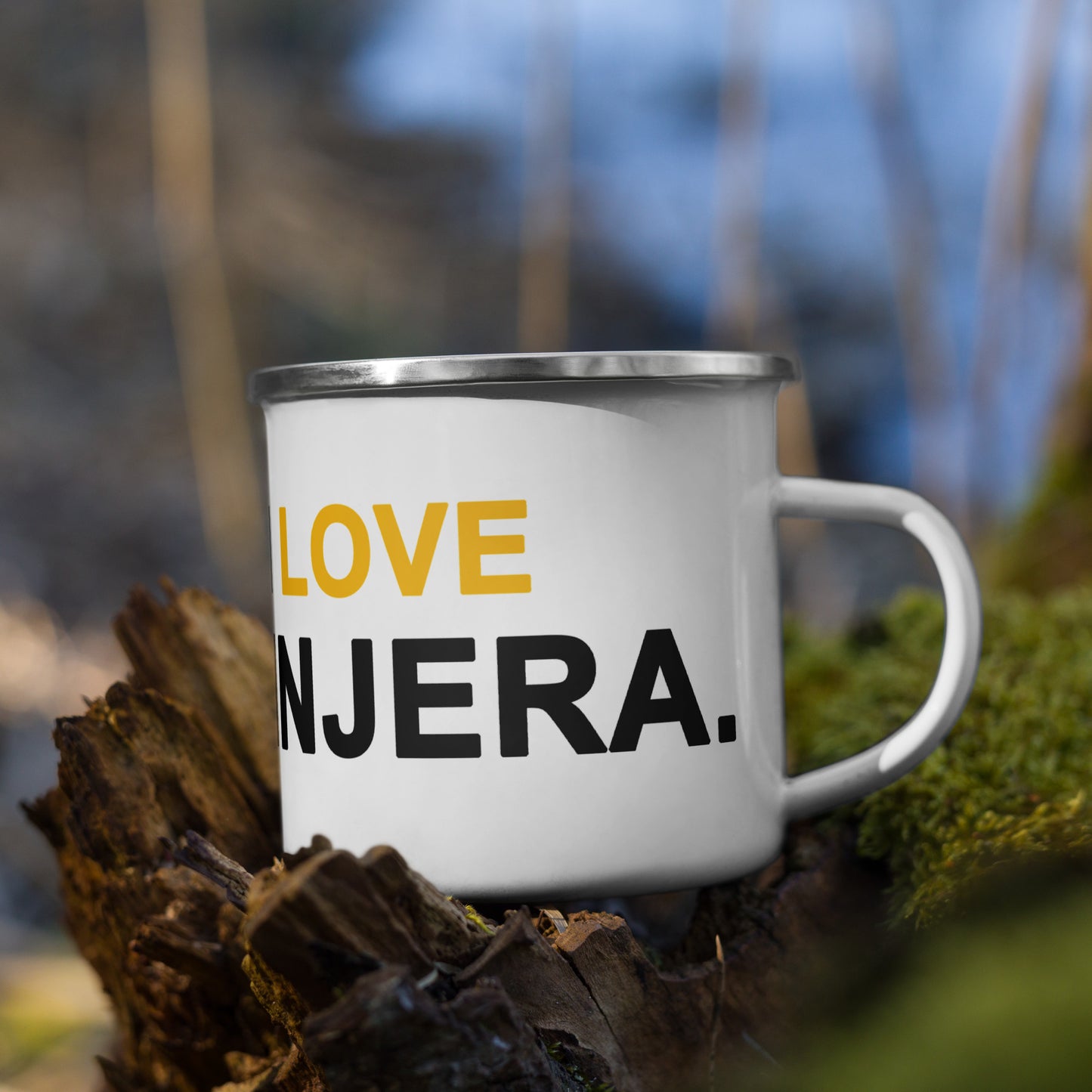 Enamel 'Injera' Outdoors Mug