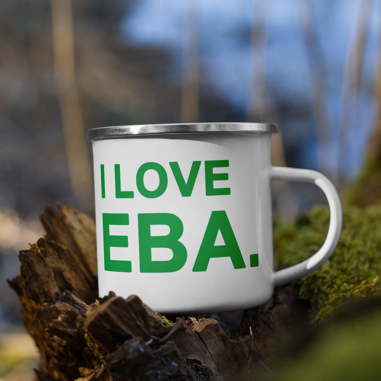 Enamel ' Eba' Outdoors Mug