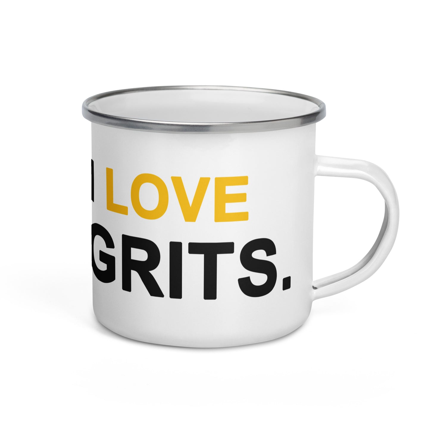 Enamel 'Grits' Outdoors Mug