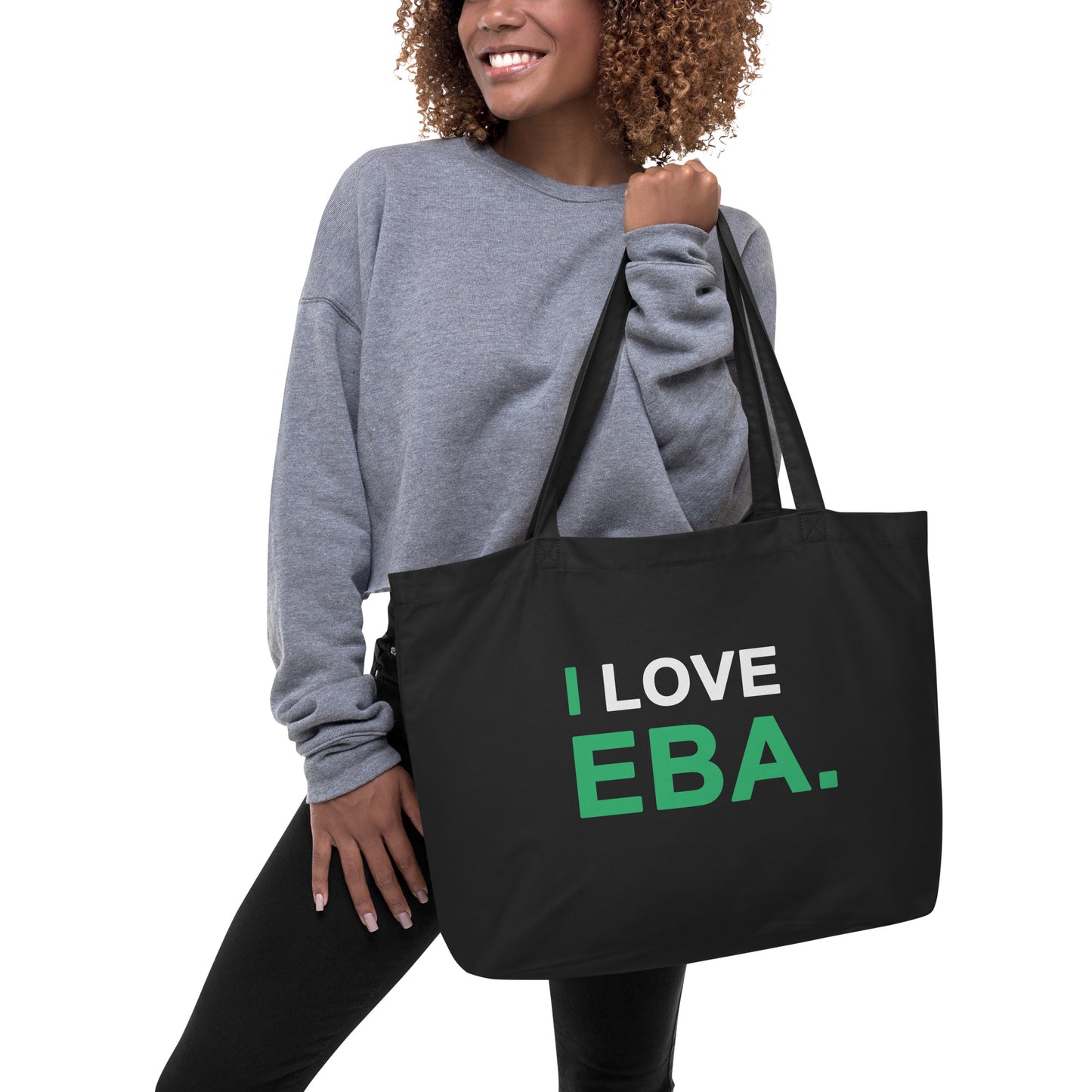 Large black 'Eba' market bag
