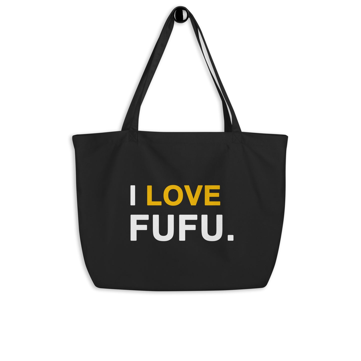Large black 'Fufu' market bag