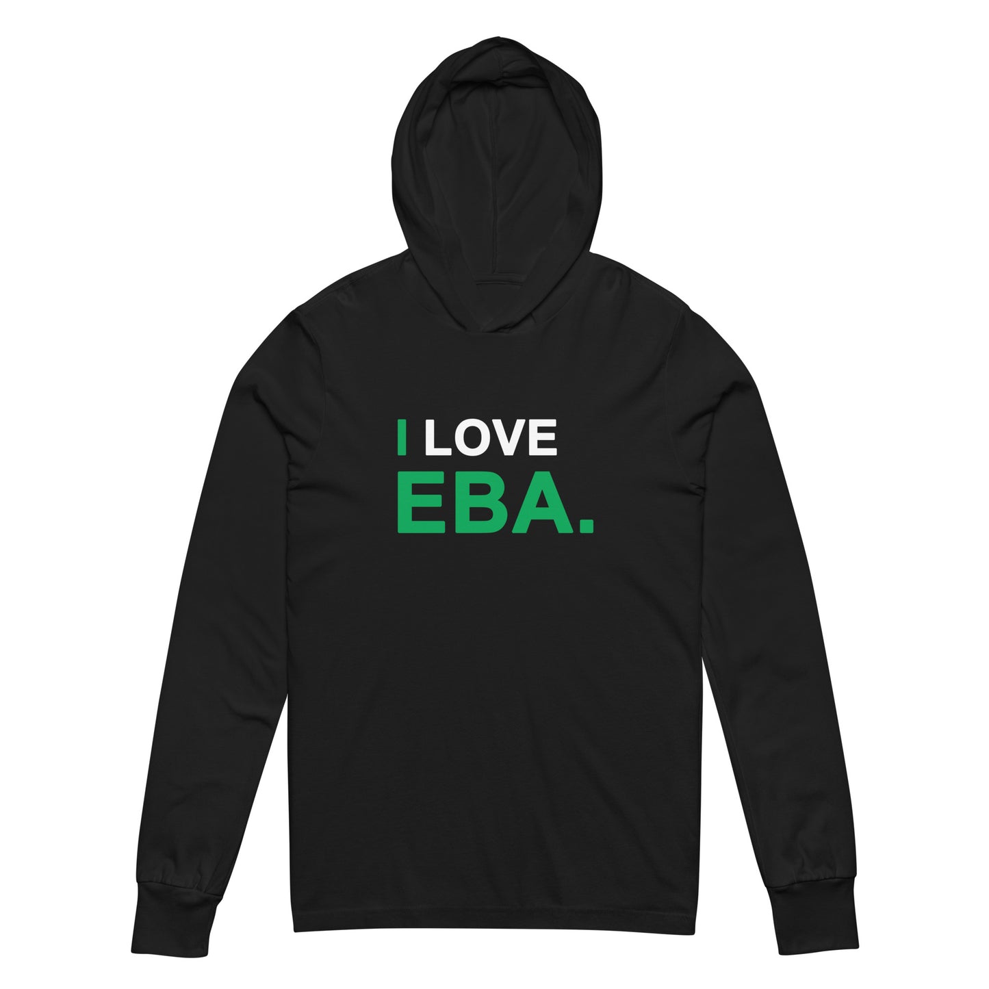 I Love Eba Unisex hooded long-sleeve t-shirt