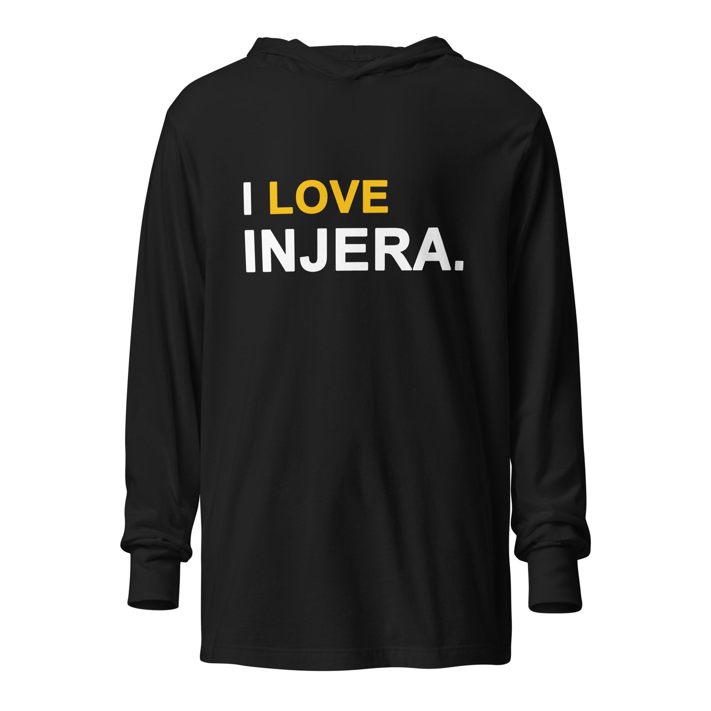 I Love Injera Unisex hooded long-sleeve t-shirt