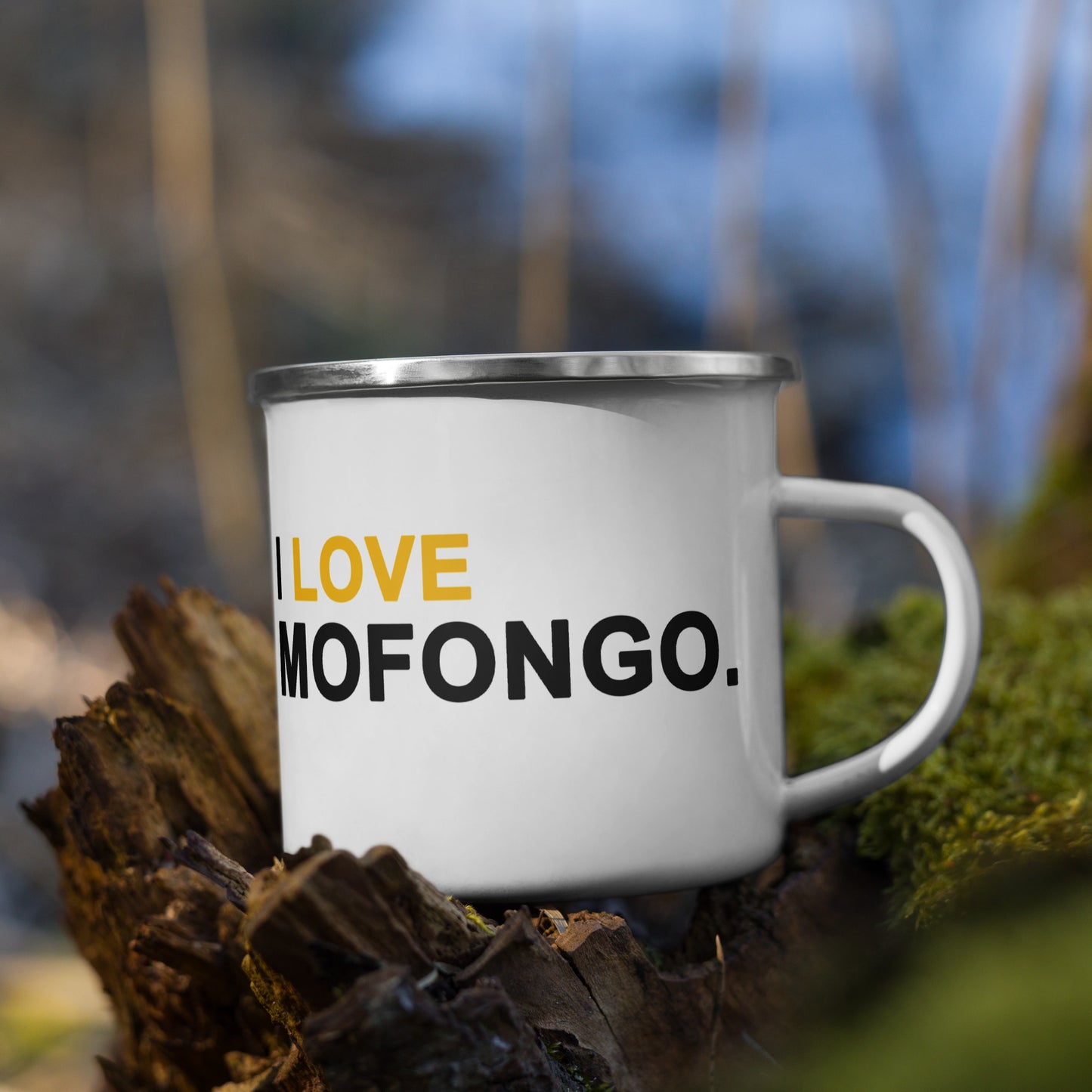 Enamel 'Mofongo' Outdoors Mug