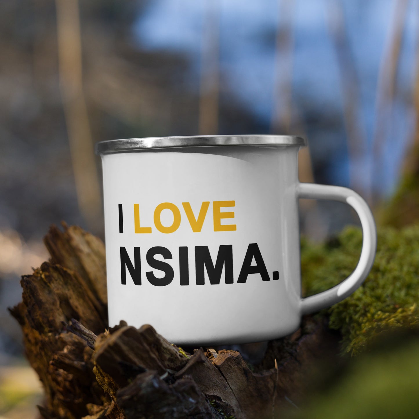 Enamel 'Nsima' Outdoors Mug