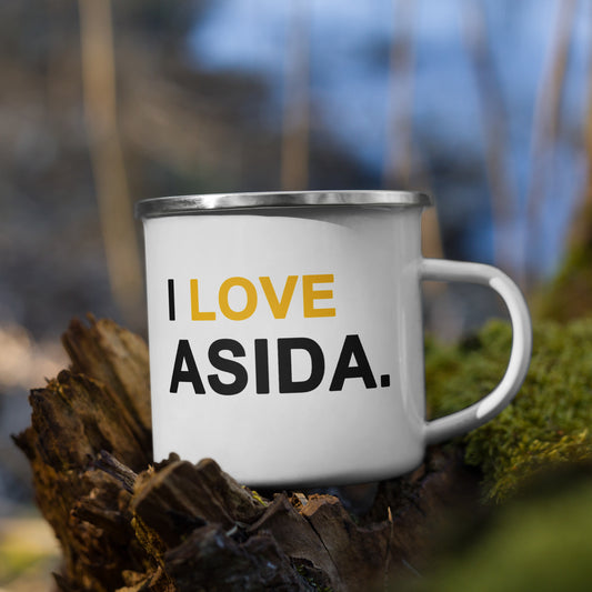 Enamel 'Asida' Outdoors Mug