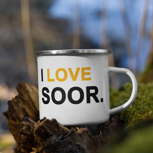 Enamel 'Soor' Outdoors Mug