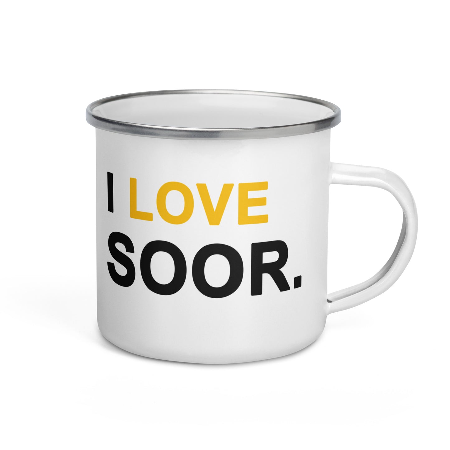 Enamel 'Soor' Outdoors Mug