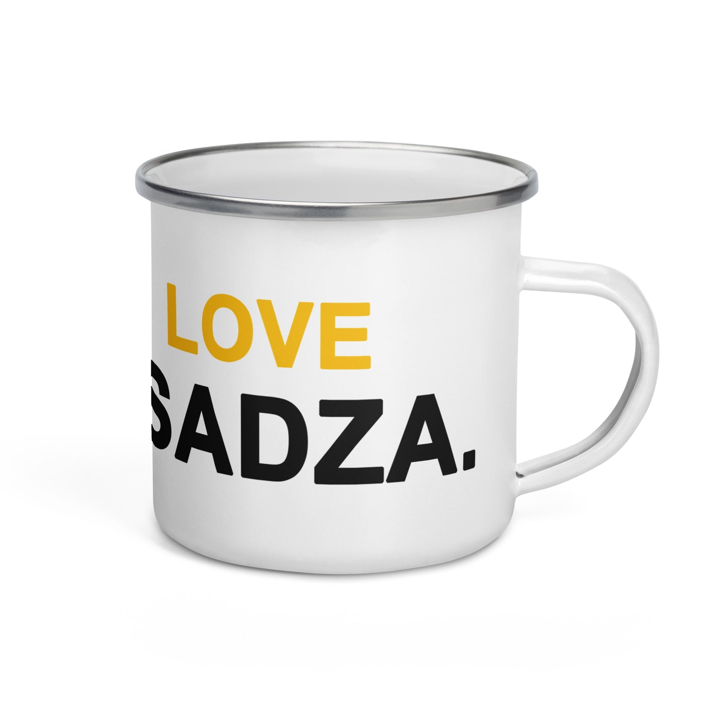 Enamel 'Sadza' Outdoors Mug