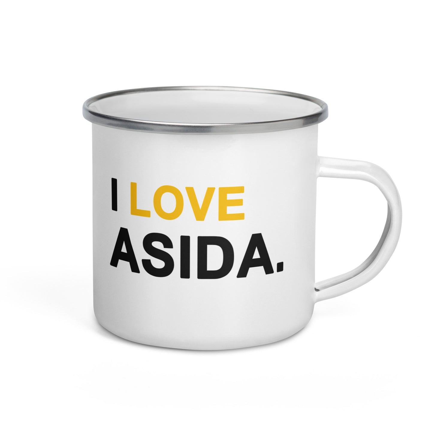 Enamel 'Asida' Outdoors Mug