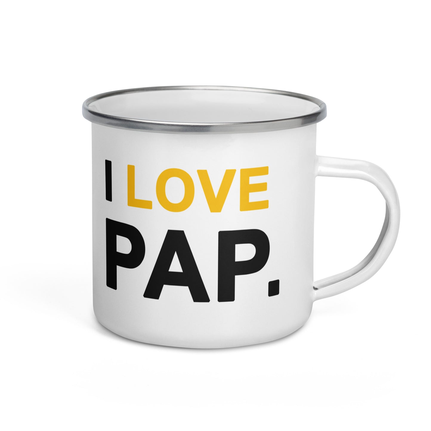 Enamel 'Pap' Outdoors Mug