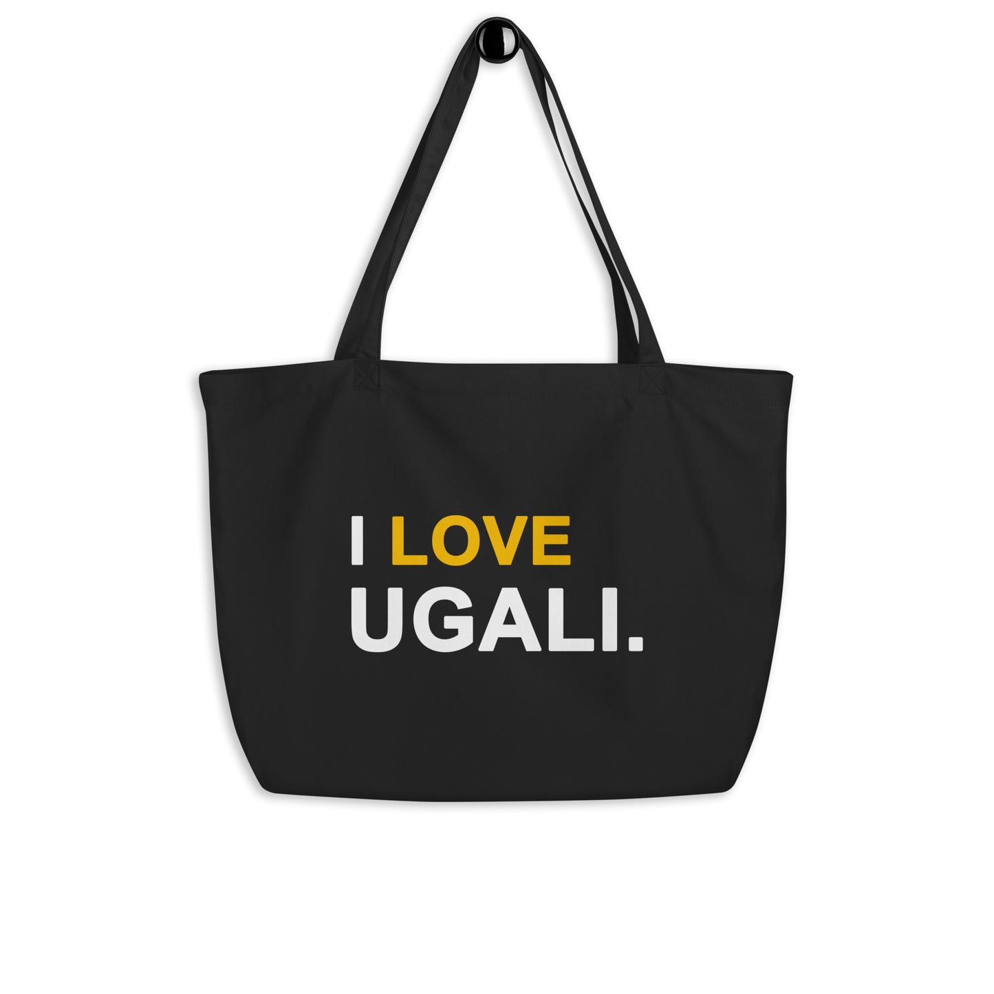Large black 'Ugali' market bag